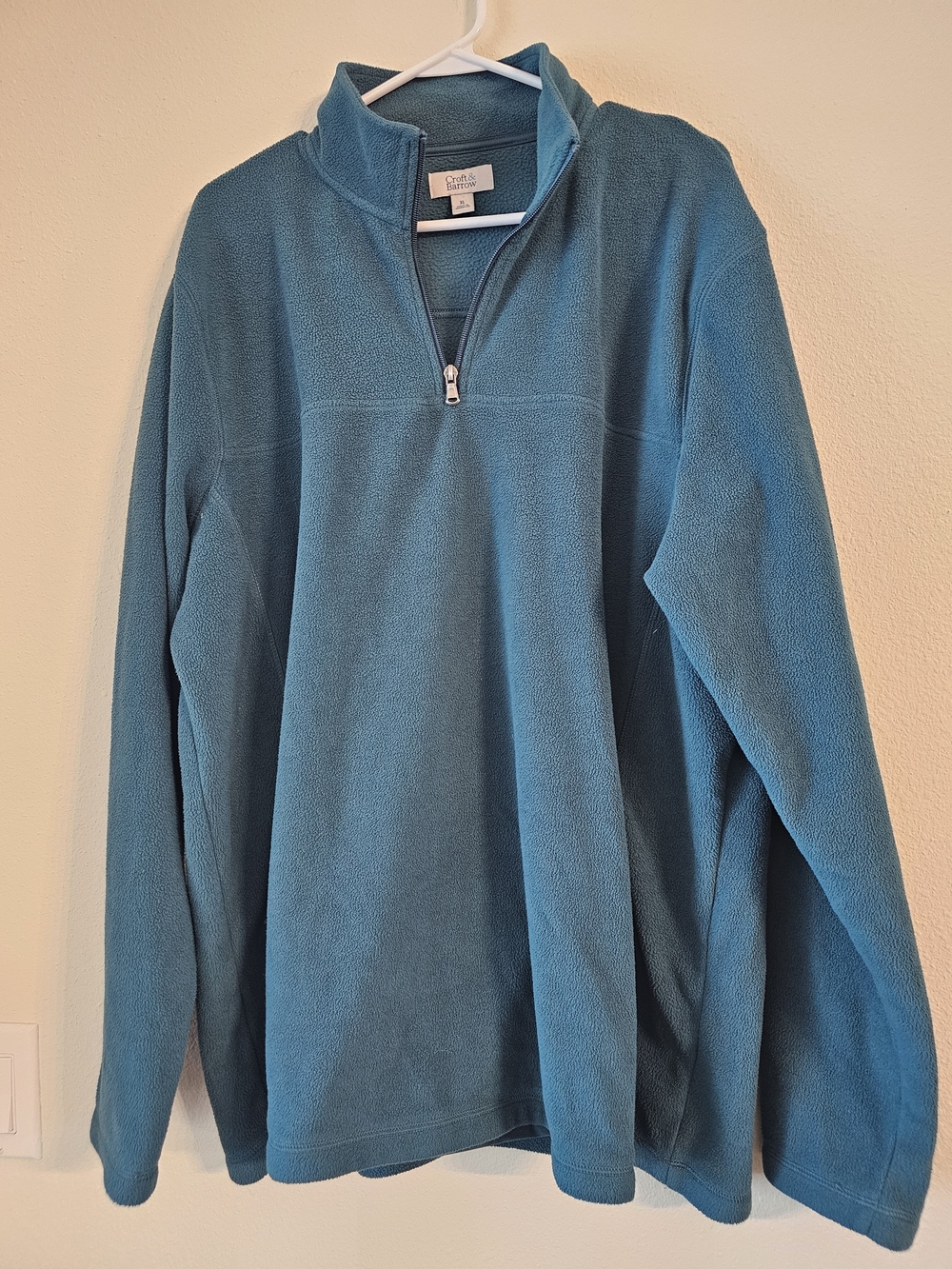 croft & barrow Teal Quarter-Zip Fleece Pullover